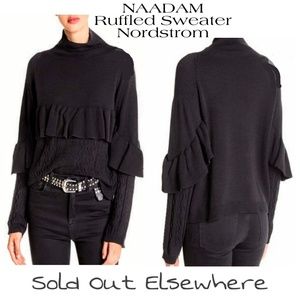 NADAAM Nordstrom Layered Ruffle Sweater
